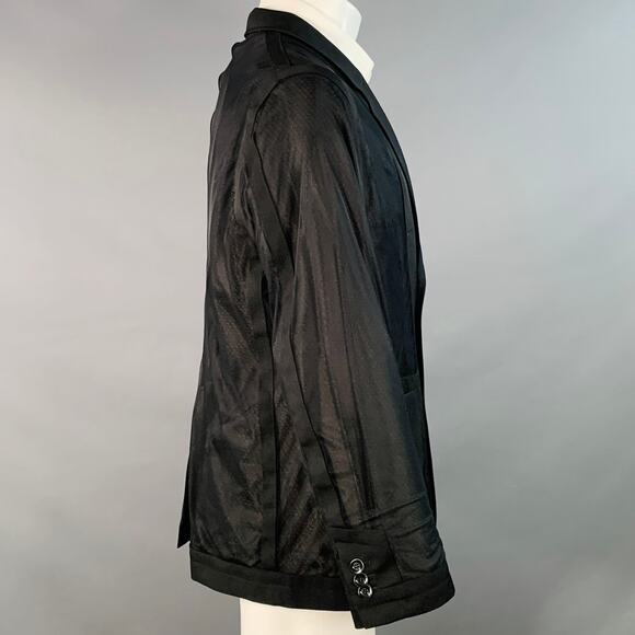 ANREALAGE Size M Black Wool Oversized Tulle Ribbon Jacket - Picture 4 of 10